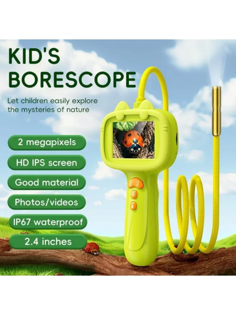STEM Borescope Camera with Light | Educational Toy for Kids 3-10 | Outdoor